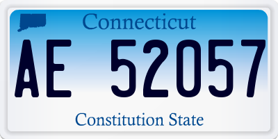 CT license plate AE52057