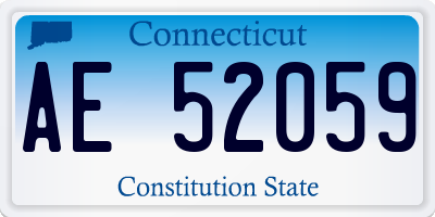 CT license plate AE52059