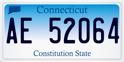 CT license plate AE52064
