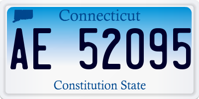 CT license plate AE52095