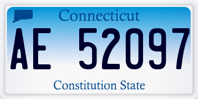 CT license plate AE52097