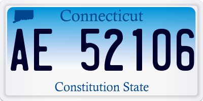 CT license plate AE52106