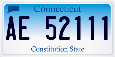 CT license plate AE52111