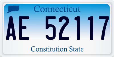 CT license plate AE52117