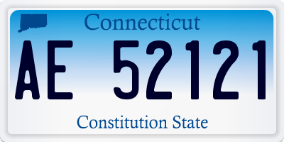 CT license plate AE52121
