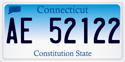 CT license plate AE52122