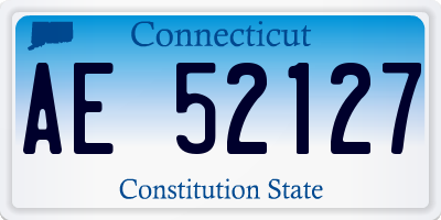 CT license plate AE52127