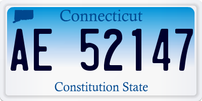 CT license plate AE52147