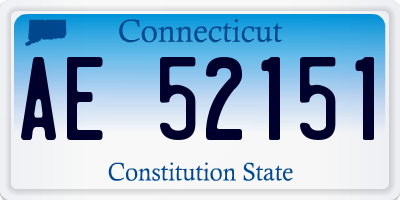 CT license plate AE52151