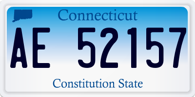 CT license plate AE52157