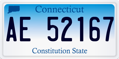 CT license plate AE52167