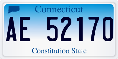 CT license plate AE52170