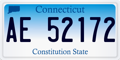 CT license plate AE52172