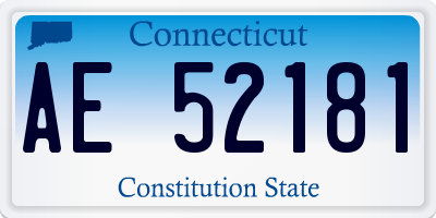 CT license plate AE52181