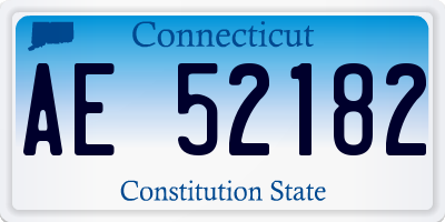 CT license plate AE52182