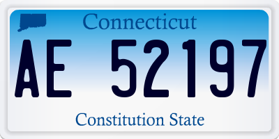 CT license plate AE52197