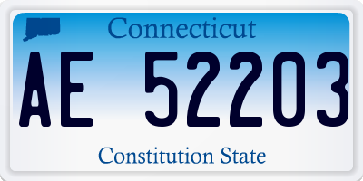 CT license plate AE52203