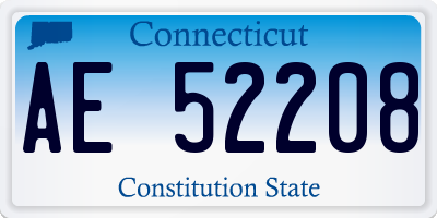 CT license plate AE52208
