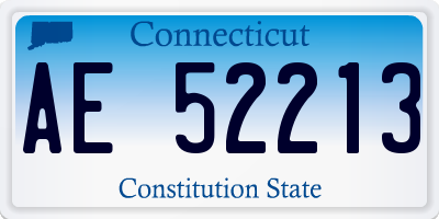 CT license plate AE52213
