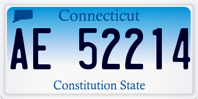 CT license plate AE52214