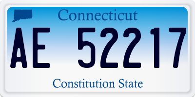 CT license plate AE52217
