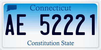 CT license plate AE52221