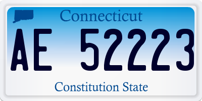 CT license plate AE52223
