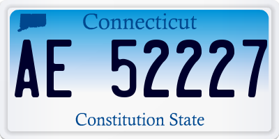 CT license plate AE52227