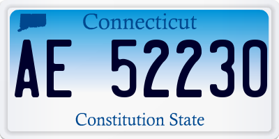 CT license plate AE52230