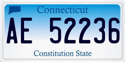 CT license plate AE52236