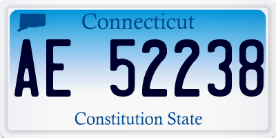 CT license plate AE52238