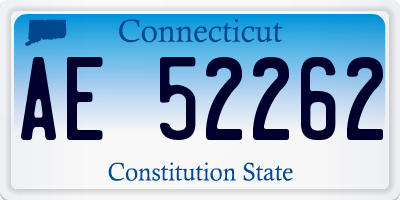 CT license plate AE52262