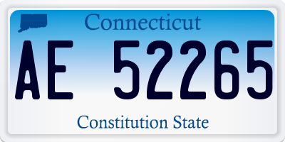 CT license plate AE52265