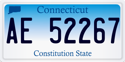 CT license plate AE52267