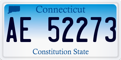 CT license plate AE52273