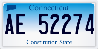 CT license plate AE52274