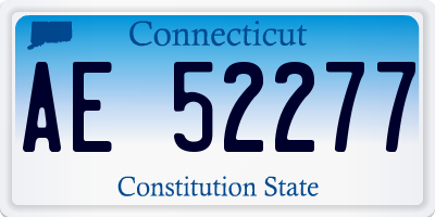 CT license plate AE52277