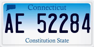 CT license plate AE52284