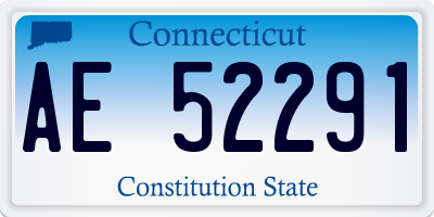 CT license plate AE52291