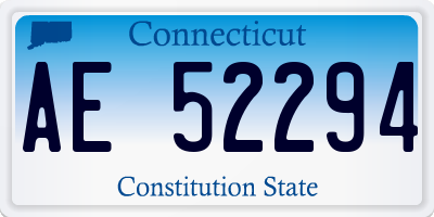 CT license plate AE52294