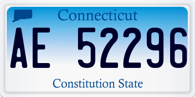 CT license plate AE52296