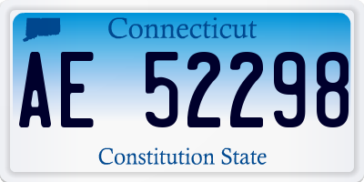 CT license plate AE52298