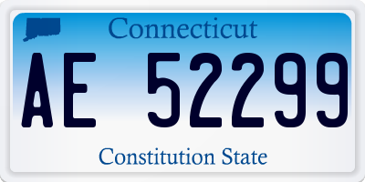 CT license plate AE52299