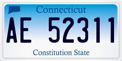 CT license plate AE52311