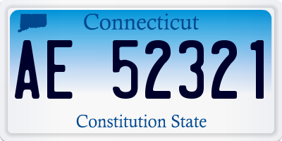 CT license plate AE52321