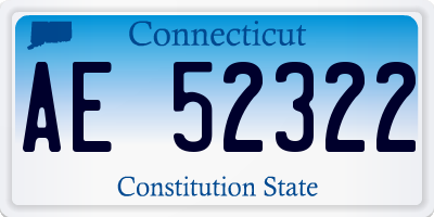CT license plate AE52322