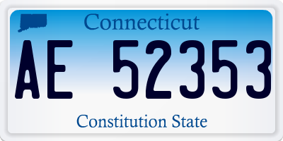 CT license plate AE52353