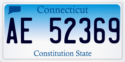 CT license plate AE52369