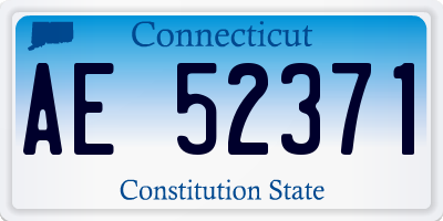 CT license plate AE52371