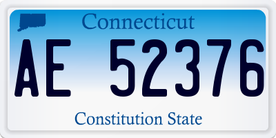 CT license plate AE52376